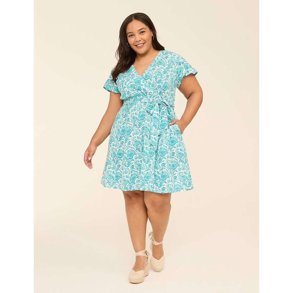 Lane Bryant Women's Lena‎ Surplice-Neck Flutter-Sleeve Dress Size 24 ($89.99)